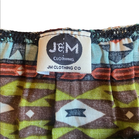 J & M Clothing Co Native American  Style Geometric Fringed Short Sleeve Tunic - Picture 8 of 12